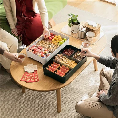 Safata d'emmagatzematge d'aperitius dividida